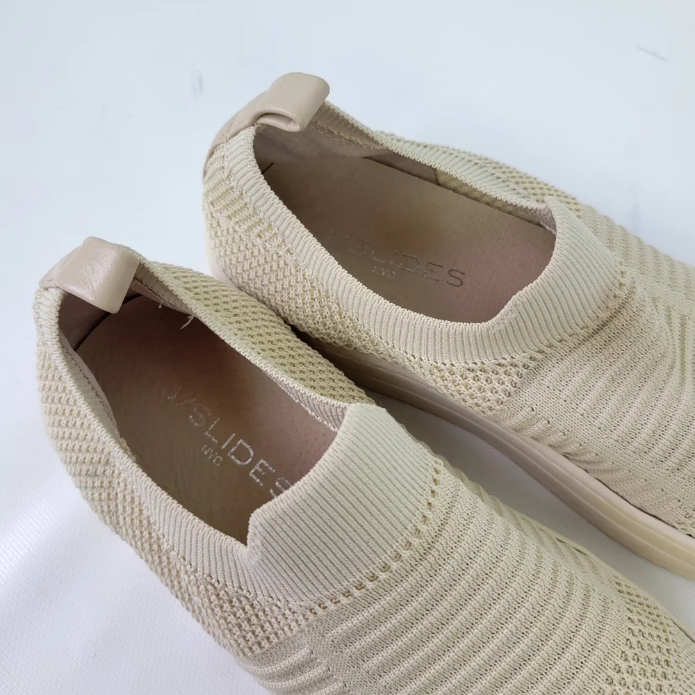 J/Slides Stretchy Woven Platform Loafers Sz 8 EUC